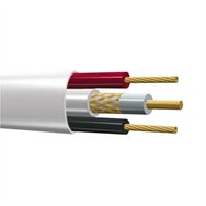 Кабель для видеонаблюдения КВК-В-1,5 2x0.50 мм2 75 Ом (белый)